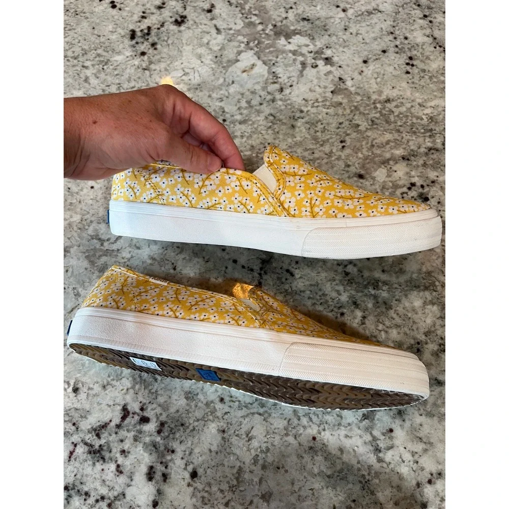 Keds Double Decker Yellow Floral Daisy Slip On Sneakers Softerra Womens Shoes